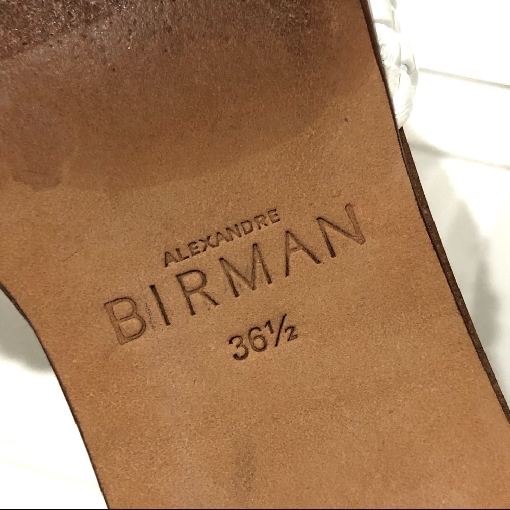 Alexandre Birman Clarita Bow Woven Leather Flats Slides Mule Sandals Size 36.5 - Picture 11 of 12